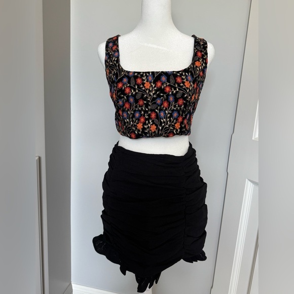 Endless Rose Black Ruched Mini Skirt Women’s Size Small NWT - Picture 7 of 9